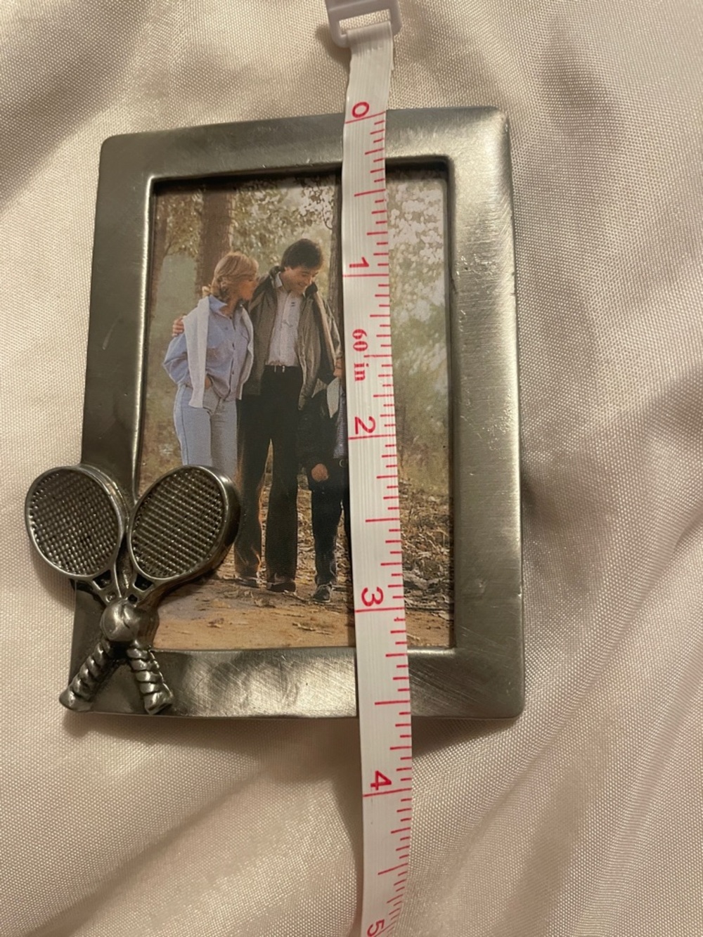 Pewter Tennis Racket Photo Frame  2x3 - Picture 4 of 4